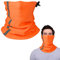 Neer Winter Schlauchschal mit Hoher Sichtbarkeit Multifunktionstuch Unisex Winddicht Sport Nackenwärmer mit Reflektierend Streifen und Elastisch Kordel für Herren Damen (Orange)