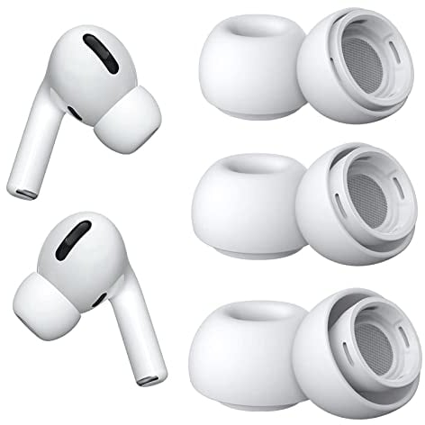 XIXKOLYU 3 Paar M Größe Passende Ersatz Ohrstöpsel für Airpods Pro, Silikon Ohrstöpsel passend für Airpods Pro, No Pain/Non-Slip für Silikon Ohrstöpsel