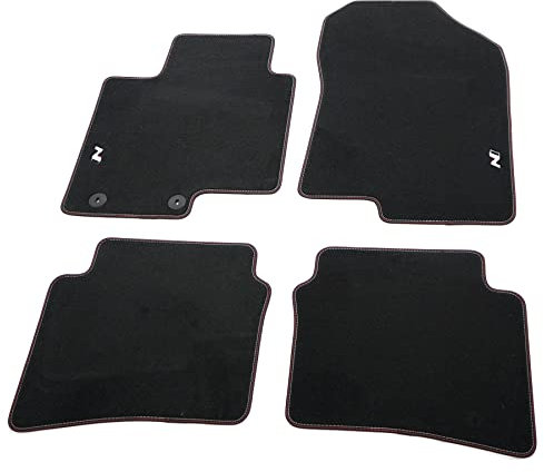 Hyundai CO143ADE00 Fußmatten Premium Velours Textilfußmatten 4X Stoffmatten, schwarz, mit N-Logo
