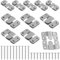 MaehSab Lot de 20 Pièces de supports encastrés en acier inoxydable pour cadre photo avec clips en Z pour tête de lit, grands crochets assortis
