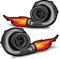 Biomar Labs 2 x Vinyl Aufkleber Turbo Racing Sticker Auto Motorrad Fahrrad Helm Scotter Fenster Tür Telefon PC Laptop Tuning B 59