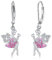 REDSUN Fee Ohrringe 925 Sterling Silber Elfen Ohrringe Engel Fee Hängende mit Zirkon Hypoallergene für Empfindliche Feen Schmuck, Sterling Silber