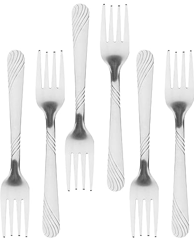 Abaodam 8pezzi Forchette in Acciaio Inossidabile Manico Lungo Forchetta Per Dessert Frutta Insalata Snack e Forchetta Da Dolci Posate Da Tavola Per Cucina