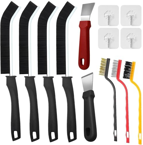 Spaltreinigungsbürste,Hard-Bristled Crevice Cleaning Brush,Multifunktionale Reinigungsbürste für Fugen,Fugen und Spaltreinigungsbürste,Crevice Cleaning Brush,Fugenreinigungsbürste (13 Stück)
