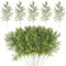 MWOOT 24 Pezzi Rami di Pino Artificiale in Plastica, Finti Aghi di Pino Natalizio, Rami di Abete Verde per Fai Da Te Ghirlanda Albero di Natale Tavolo Casa Giardino Decorazione(13 x 34 CM)