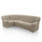 SOFASKINS super elastischer ecksofa überzug, waschbar, hochwertig, atmungsaktiv, bequem und langlebig, Sofa überzug, Einfach anzubringen, Maße (340-540 cm), Farbe Beig