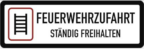 Dreifke® Schild Feuerwehrzufahrt ständig freihalten, Alu, 1000x330 mm