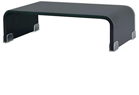 Konsolentische, Satztische, Unterstützung für TV/Monitor, Couchtisch aus klarem Glas für Wohnzimmer, Schrank, Kaffee-Beistelltisch, Beistelltische (Farbe: 01) (3)