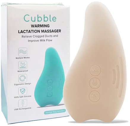 Cubble Wärmende Laktationsmassagegerät | Stillen | Lindert verstopfte Kanäle und verstopfte Brüste (Creme)
