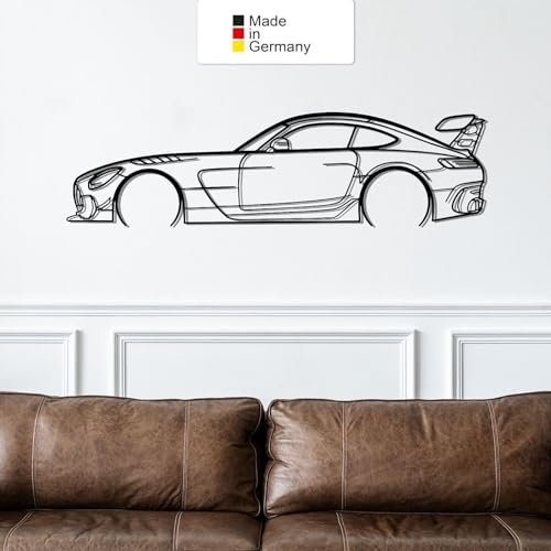 for Mercedes AMG GT, Metall Wandbild, Wanddeko, Auto Silhouette, Metal Car Wall Art (Größe: 49 cm (19))