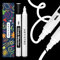 Artistro 2 weiße Neon-Kreidemarker – radierbare Kreidestifte mit 3 mm wendbarer Spitze für Tafel, Kreidetafel, Autofenster, Glas – Flüssigkreide-Marker, ideal für Kinder und Erwachsene, Restaurants
