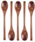 KOMUNJ Juego de 5 utensilios de cocina, cuchara japonesa coreana de 23,5 cm con mango largo, cucharas de mesa de madera, cucharas de madera para mezclar y remover los alimentos al cocinar