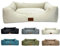elropet Hundebett orthopädisch aus Kuschel Cord XS/S/M/L/XL kleine Hunde große Hunde Hundekorb (Cremeweiß, XL (120x90x25cm))