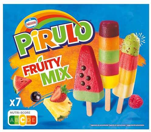 Nestlé Polos, Pirulo Fruity Mix, 7 Helados, 411ml (Congelado)