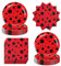 40Pcs Ladybug Party Decoration for 20 Guests Ladybug Party Plates Napkins Supplies, Ladybug Birthday Party Tableware Plates