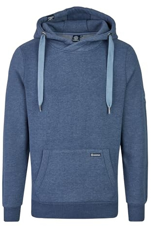 Salzhaut Herren Hoodie HEFF Kapuzenpullover - Sweatshirt Pullover mit Kapuze und Kängurutasche in Jeansblau Größe XL