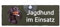 Wilde Hilde Original Bracke Schild - Jagdhund im Einsatz - Schild mit Saugnapf, Autoschild mit Saugnapf, Jagdschild für die Scheibe