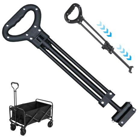 Klappwagen Push -Griff, Wagenschubgriffsaufsatz Universal 21,3 bis 31.1 Langer Wagengriff Griff ein verstellbarer Kinderwagengriff im Freien Schubkarre -Griff für Karren, Kinderwagen, (schwarz)