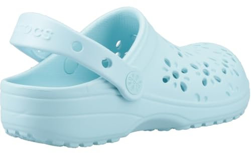 Crocs Unisexe Enfant Classic Floral Cut Out Clog K Sabots, Aquamarine, 29/30 EU