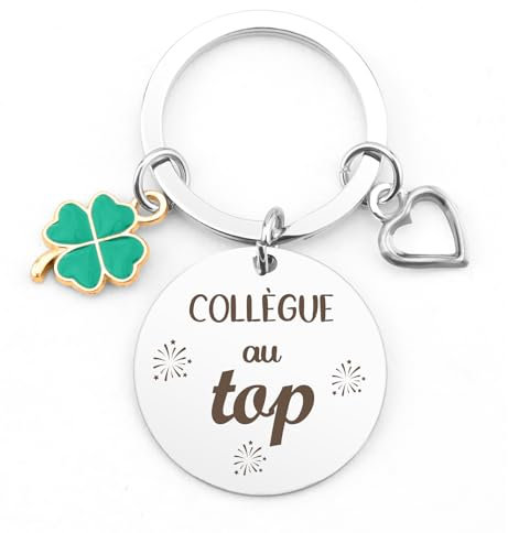 Cadeau Collègue de Travail - Porte Clef pour Femme et Homme, Idée Départ et Noël