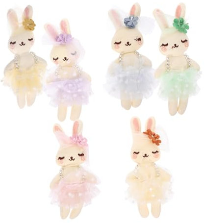 MOLUCKFU 6st Kaninchenpuppe Kaninchen Stofftier Kaninchen Plüschtiere Kleine Hasenpuppe Osterhasenpuppe Osterhasen- Hasenpuppen Selber Machen Osterhasen- Pp Baumwolle