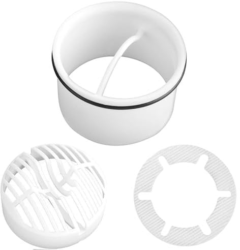 Geruchsverschluss Dusche, Haarsieb Dusche, Duschablauf Deckel, Kompatibel mit Ablaufgarnitur, Geruchsverschluss Dusche Tauchrohr mit Dichtung, Haarfilter Duschablauf, Haarfänger Dusche