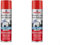 NIGRIN Bremsenreiniger, Motor-Teilereiniger, 500 ml Sprühdose, zur Entfettung von Bremsen-, Motor- und Maschinenteilen, 1 Stück, weiß (Packung mit 2)