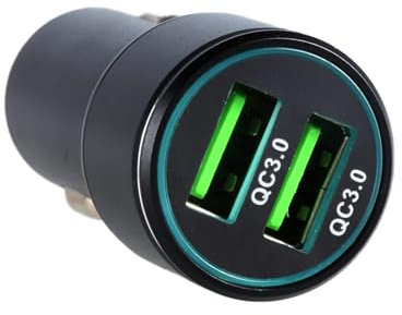 GMBYLBY Ricarica per Auto Ad velocità da 18 W con 2 USB Tecnologia Ricarica Rapida per Smartphone E Tablet