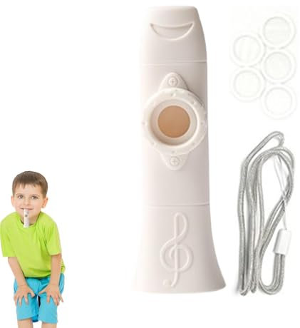 Jlkegfdf Kazoo Musikinstrument, lautes Anfänger-Musikinstrument, Mehrzweck-Kazoo, weißes Musikinstrument für Kinder, Erwachsene, Musikliebhaber