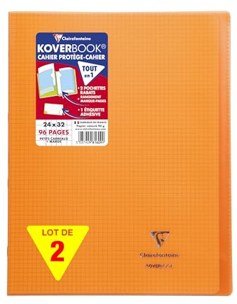 Clairefontaine 981609AMZC - Lot 2 Koverbook Oranges 24x32cm 96p PC Marge