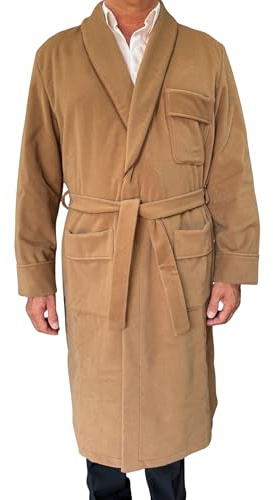 Men's Bedroom Dressing Gown in Wool and Cashmere Classic Shawl model London