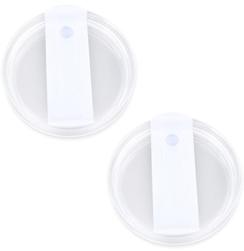 2PCS 40oz Replacement Lids, Spill-Proof & Splash-Resistant Cup Lids, Travel Tumbler 40oz Tumblers (Transparent)