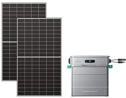 Zendure SF800 Pro, Centrale Électrique de Balcon avec Entrée 2640W, Charge 1000W, Sortie 800W, Système de Gestion Énergétique IA, 1.92kWh-11,52kWh Batterie Extensible -500W*2 Panneau Bifacial
