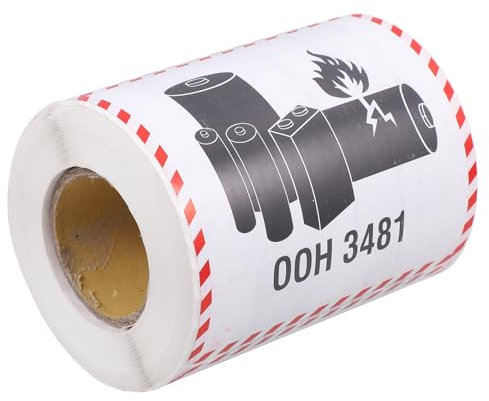 Veemoon 300pcs Lithium Battery Labels Stickers Battery Caution Labels for Shipping Moving House Transport Caution Stickers