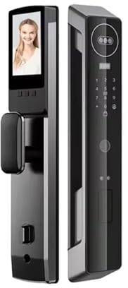 TIEOAXFT 3D Face Smart Lock Door Security Face Camera Monitor Intelligent Fingerprint Password Biometric Electronic Key Unlock(30x240 6068 D10)