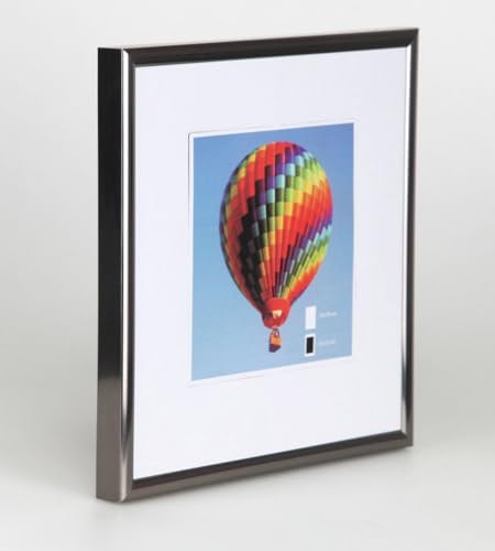 IDEAL TREND Bilderrahmen mit Klarglas quadratisch fotorahmen Kunststoff Posterrahmen Vintage Collage Picture Frame New Lifestyle: Farbe: Antrazit | Format: 30x30