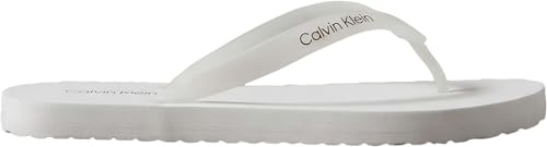 Calvin Klein Men's Beach Thong Slide HM0HM02105 Flip Flops, WHITE (Bright White), 8