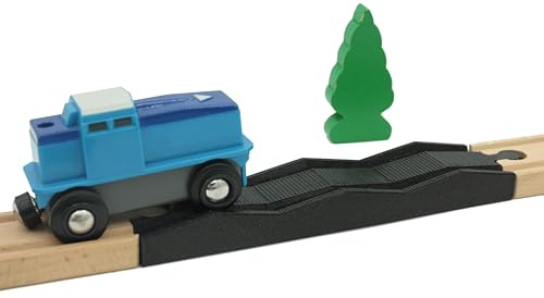 Locorico Wellenschiene für Zug aus Holz, kompatibel mit Brio Lillabo Happe