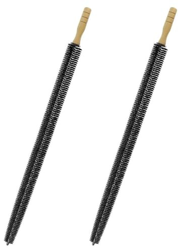Uoimky Cepillo para radiador, 2 unidades, 75 cm, cepillo de limpieza flexible, cerdas suaves con mango para calefacción radiadores