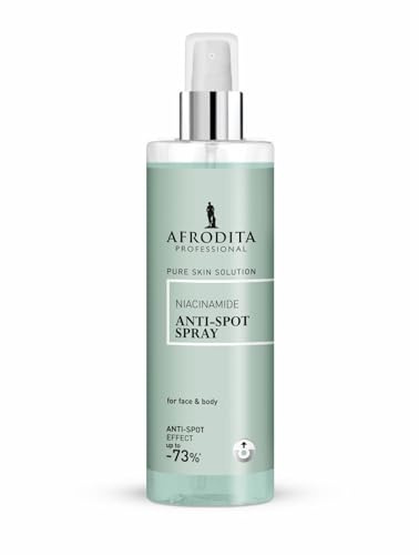 Afrodita Professional Niacinamid Anti-Spot Spray für Gesicht & Körper 5% Niacinamid gegen Unreinheiten porenverfeinerndes Gesichtswasser für fettige unreine Haut 190 ml