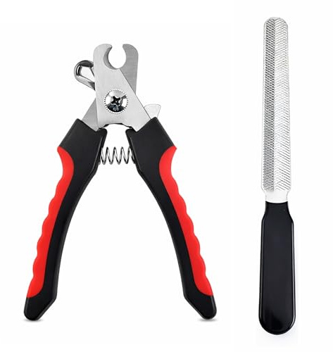 Boulton Dog Nail Clippers for Small and Medium Breeds – Professional Pet Nail Clipper and File for Cats and Dogs Puppy – Nails Clipper File Trimmer Grinder for Small Claw Clips