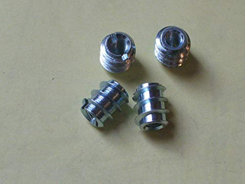 MB Gewindeeinsatz M5, 4 Stück, Verzinkter Stahl, ISO Metric Linksgewinde, Klasse 2B, 10 mm Durchmesser, M5 x 0,8 mm Pitch, Befestigungselement