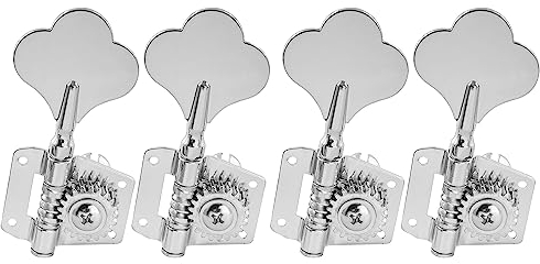 Musiclily Pro 4 in Linea Open Gear Bass Meccaniche per Basso Elettrico 4 Corde,Cromato