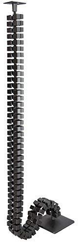 boho office® Slim Line Kabelführung Kabelkanal Kabelmanagement in Schwarz Matt für höhenverstellbare Schreibtische variabel kürzbar mit 66 flexiblen Elementen…