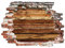 Bilderwelten 3D Wandtattoo - Woody Flamed - Quer 3:4, Sticker 3D Wandtattoos Wandsticker Wandbild, Größe: 60cm x 80cm