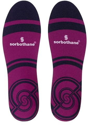 Sorbothane Cush N Step Insoles - Arch Support, Plantar Fasciitis, 8 UK | For Men and Women - Shock-Absorbing, Breathable Comfort That Corrects Overpronation and Eases Heel Pain on the Go