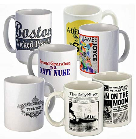 Lote de 100 Tazas PERSONALIZADAS a TODO COLOR. Tazas Grabadas con Impresión Incluida a Color. Baratas Regalos de Empresa, Tazas personalizadas, grabadas, impresas con dibujo, logotipo