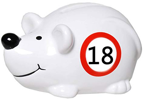 Udo Schmidt GmbH Mini-Spardose Maus 18 Sparbüchse Geld Geschenkdose Sparschwein 10x6cm mit Pfropfen
