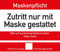 Hinweisschilder Maskenpflicht Abstand halten Motiv DIN-Schrift