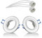 Sweet Led 2x Einbaustrahler inkl. GU10 Fassung 230V IP20 Einbauleuchten Rahmen Einbauspots Möbelleuchten downlight spot – rund, silber gebürstet